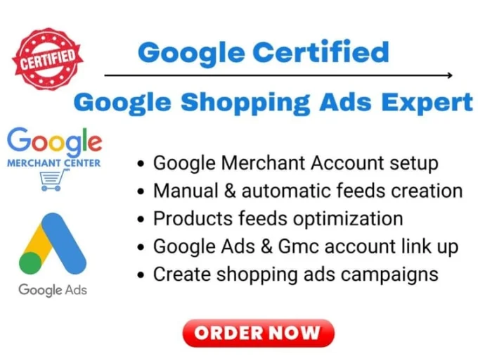 provide complete google shopping and merchant center solution