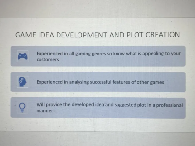 create a good video game concept and deep working plot