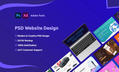 design modern website in PSD format or do website mockup